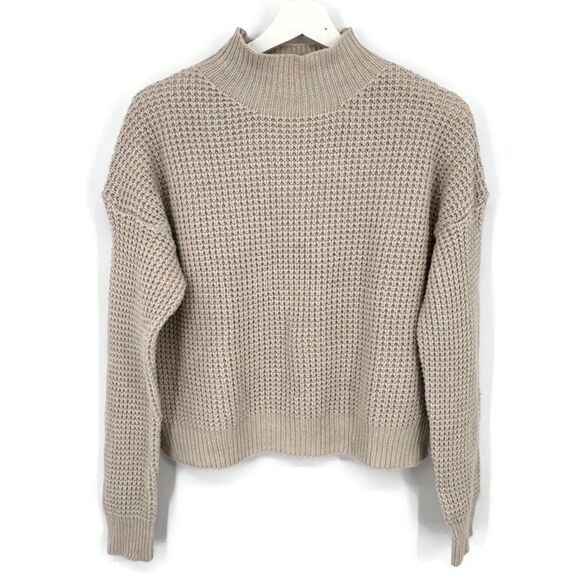RDI Knit‎ Mock Neck Oatmeal Sweater Small - Picture 1 of 7
